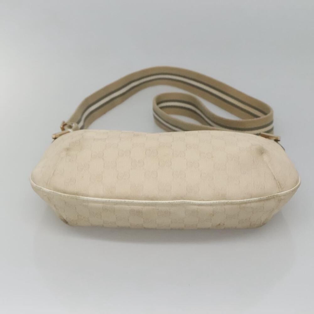 GUCCI GG Canvas Shoulder Bag White Gold - Picture 5 of 16